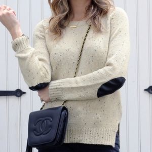 Market & Spruce Cotulla Button Back Beige Sweater